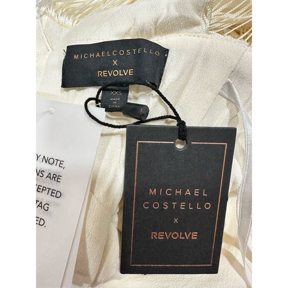 NWT Michael Costello x REVOLVE Skylar Maxi Dress in Ivory Size XXS $358 - Picture 9 of 10